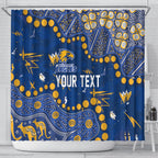 Personalized West Coast Eagles Shower Curtain Aboriginal Pattern with Graffiti Style