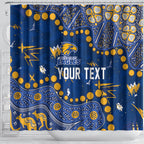 Personalized West Coast Eagles Shower Curtain Aboriginal Pattern with Graffiti Style