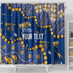 Personalized West Coast Eagles Shower Curtain Aboriginal Pattern with Graffiti Style