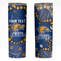 Personalized West Coast Eagles Skinny Tumbler Aboriginal Pattern with Graffiti Style