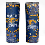 Personalized West Coast Eagles Skinny Tumbler Aboriginal Pattern with Graffiti Style