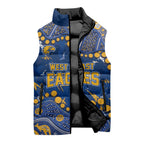 Personalized West Coast Eagles Sleeveless Puffer Jacket Aboriginal Pattern with Graffiti Style