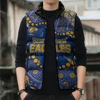 Personalized West Coast Eagles Sleeveless Puffer Jacket Aboriginal Pattern with Graffiti Style