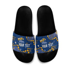 Personalized West Coast Eagles Slide Sandals Aboriginal Pattern with Graffiti Style