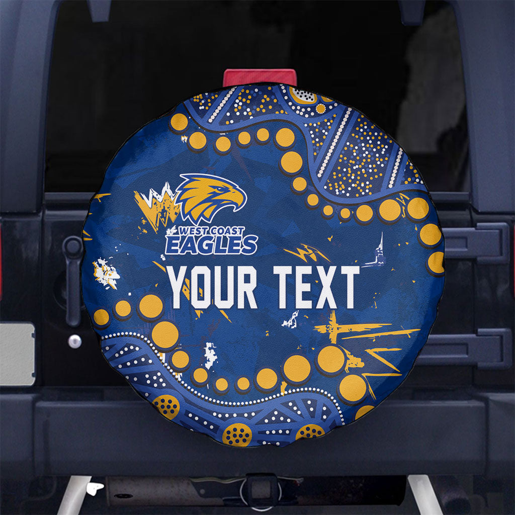 Personalized West Coast Eagles Spare Tire Cover Aboriginal Pattern with Graffiti Style