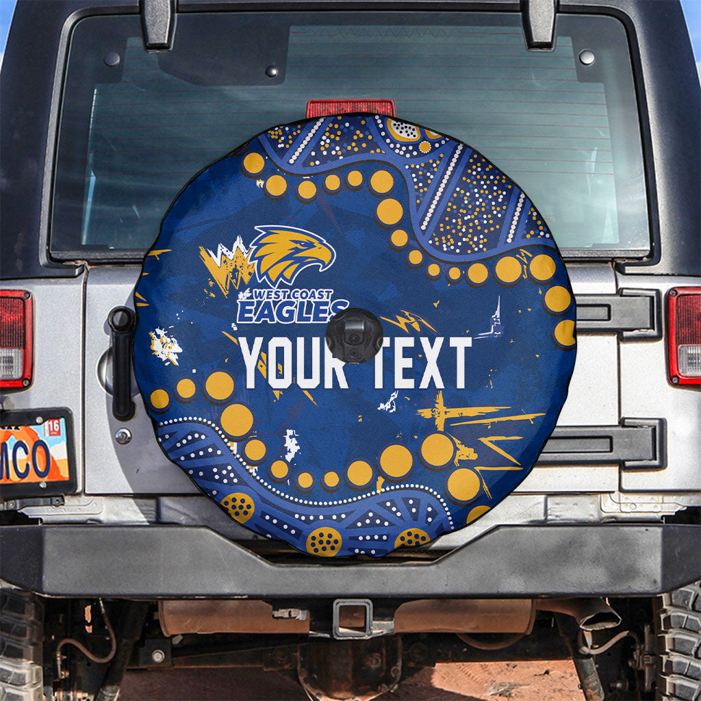 Personalized West Coast Eagles Spare Tire Cover Aboriginal Pattern with Graffiti Style