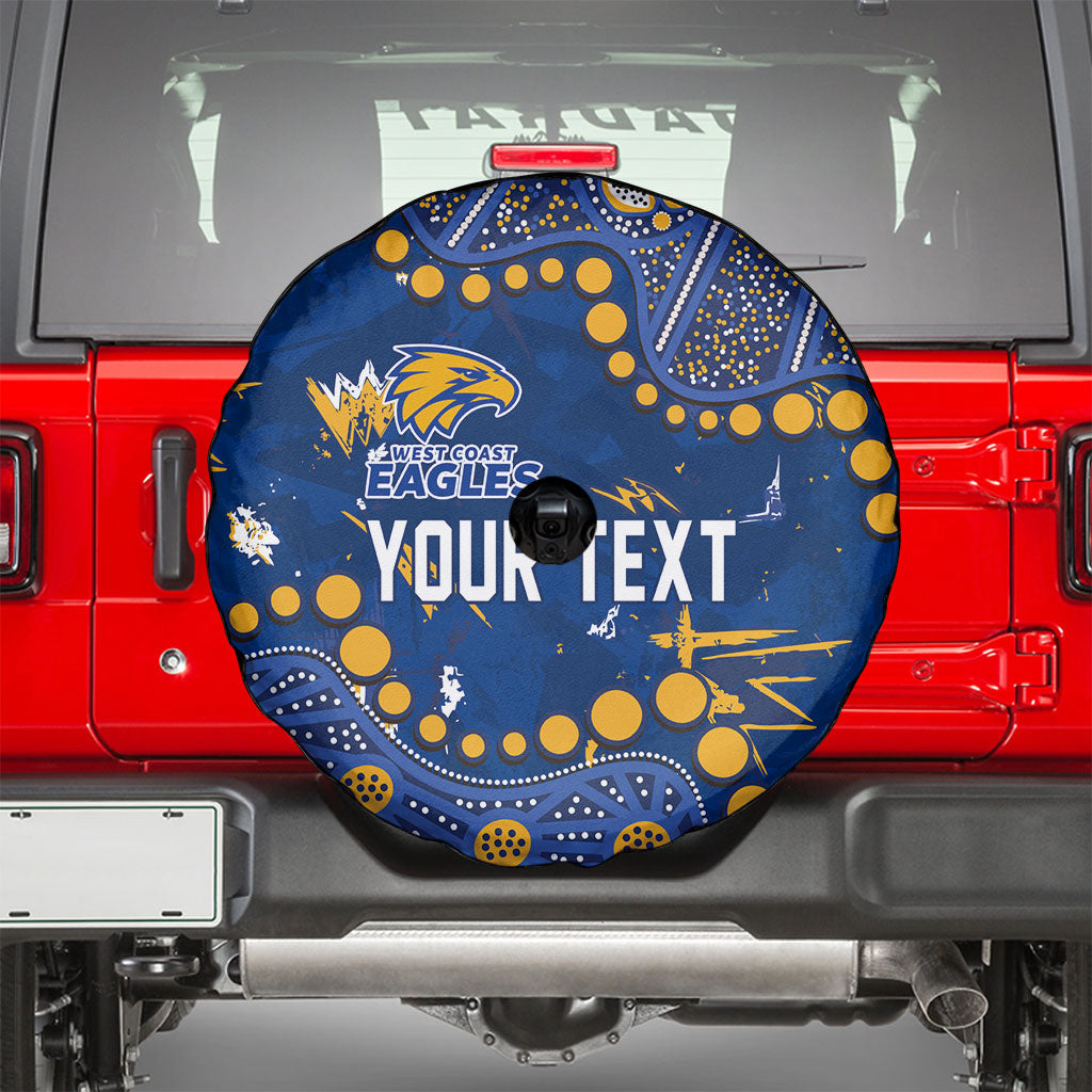 Personalized West Coast Eagles Spare Tire Cover Aboriginal Pattern with Graffiti Style