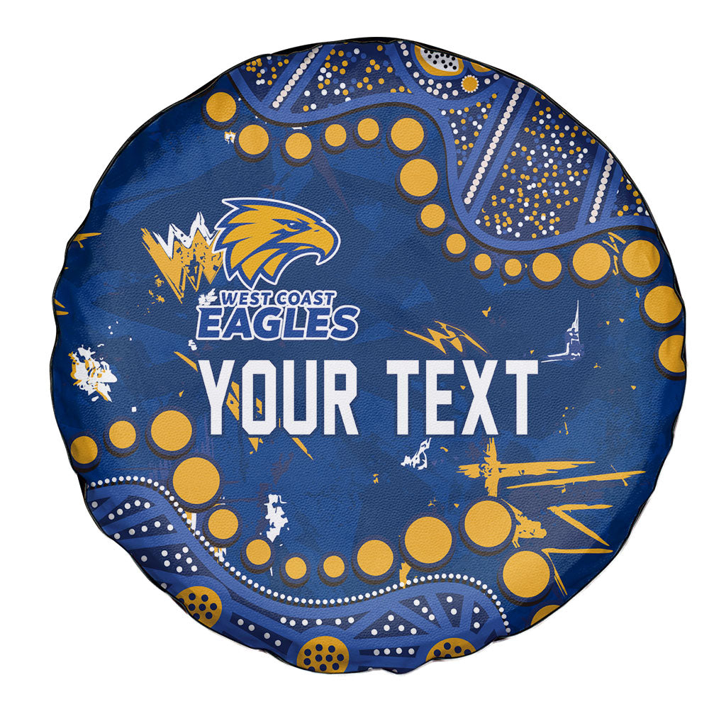 Personalized West Coast Eagles Spare Tire Cover Aboriginal Pattern with Graffiti Style