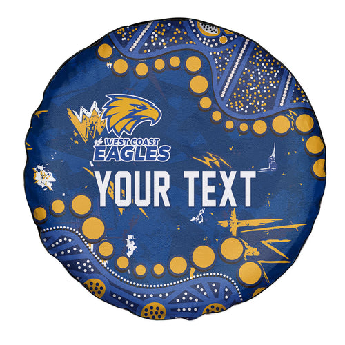 Personalized West Coast Eagles Spare Tire Cover Aboriginal Pattern with Graffiti Style