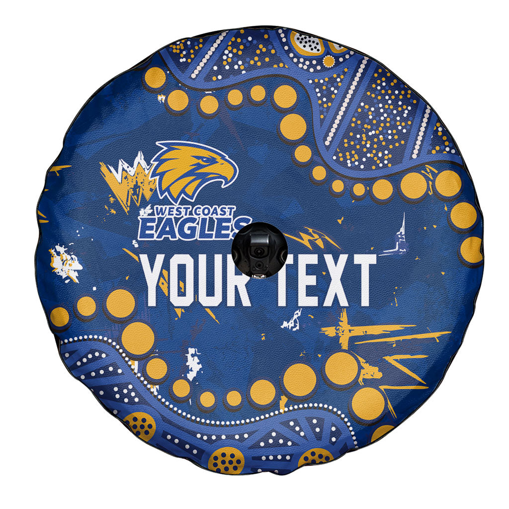 Personalized West Coast Eagles Spare Tire Cover Aboriginal Pattern with Graffiti Style