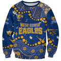 Personalized West Coast Eagles Sweatshirt Aboriginal Pattern with Graffiti Style