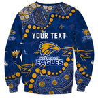 Personalized West Coast Eagles Sweatshirt Aboriginal Pattern with Graffiti Style