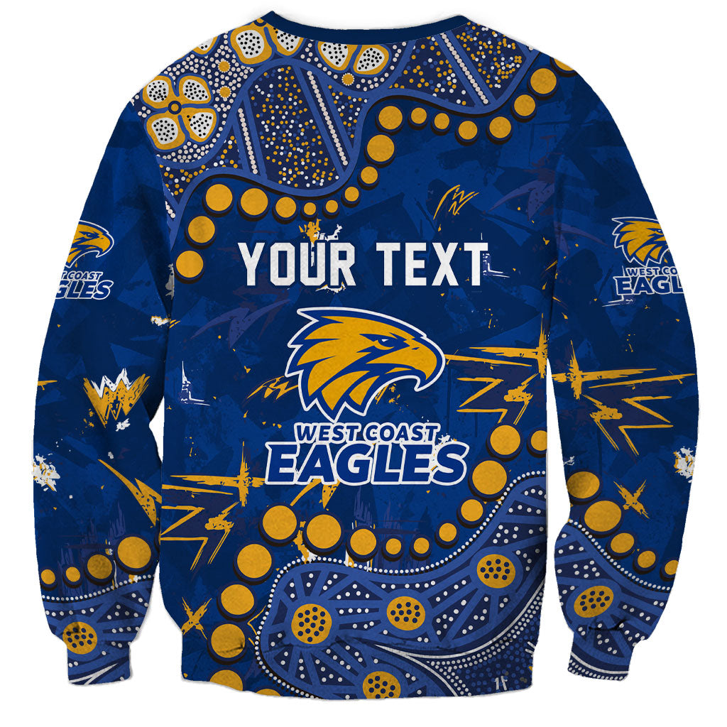 Personalized West Coast Eagles Sweatshirt Aboriginal Pattern with Graffiti Style