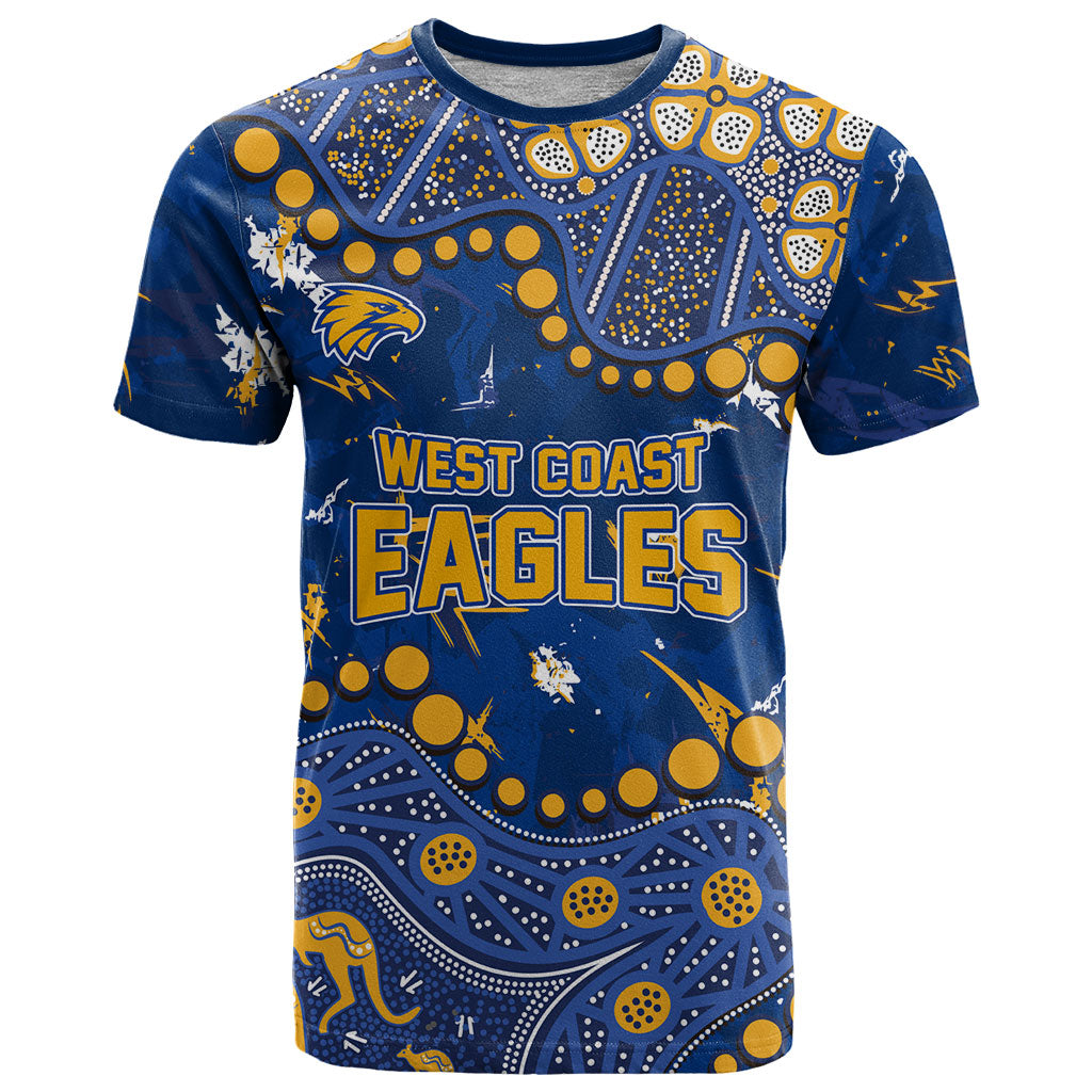 Personalized West Coast Eagles T Shirt Aboriginal Pattern with Graffiti Style