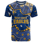 Personalized West Coast Eagles T Shirt Aboriginal Pattern with Graffiti Style