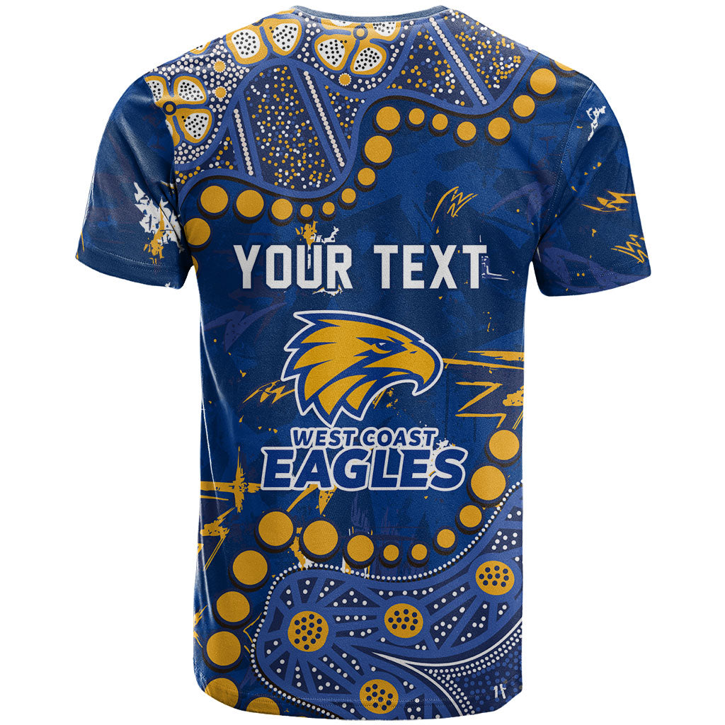 Personalized West Coast Eagles T Shirt Aboriginal Pattern with Graffiti Style