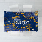 Personalized West Coast Eagles Tablecloth Aboriginal Pattern with Graffiti Style