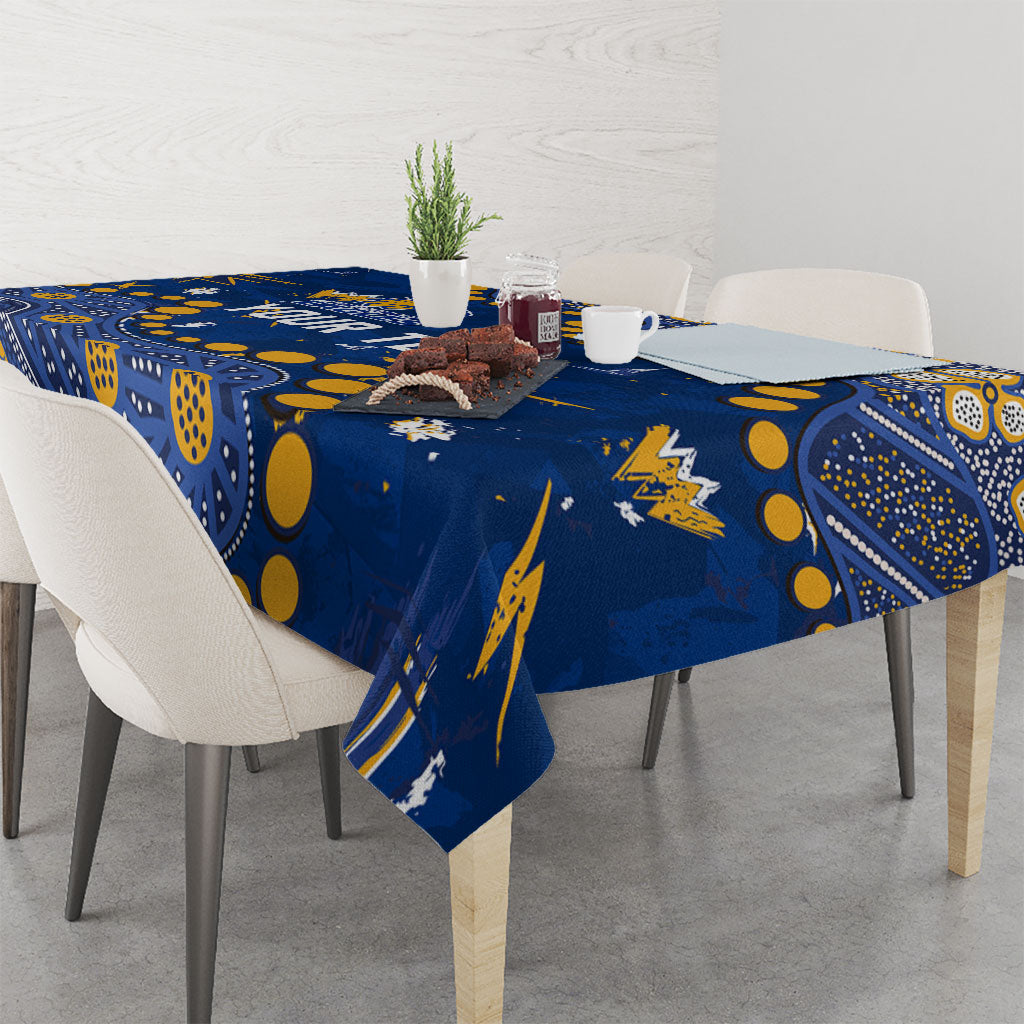 Personalized West Coast Eagles Tablecloth Aboriginal Pattern with Graffiti Style
