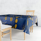 Personalized West Coast Eagles Tablecloth Aboriginal Pattern with Graffiti Style