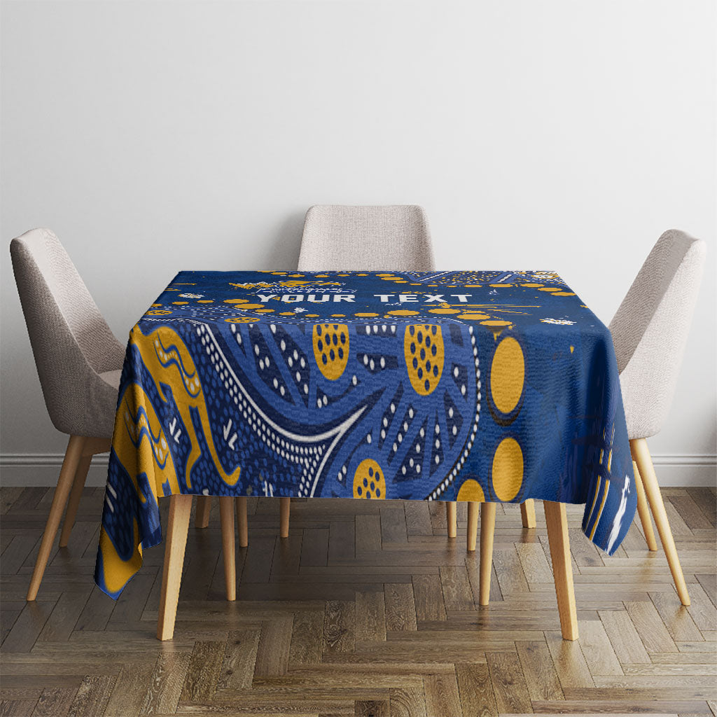 Personalized West Coast Eagles Tablecloth Aboriginal Pattern with Graffiti Style