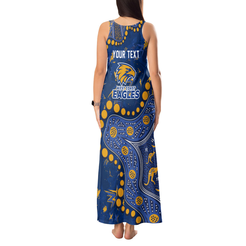 Personalized West Coast Eagles Tank Maxi Dress Aboriginal Pattern with Graffiti Style