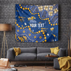 Personalized West Coast Eagles Tapestry Aboriginal Pattern with Graffiti Style