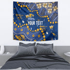 Personalized West Coast Eagles Tapestry Aboriginal Pattern with Graffiti Style
