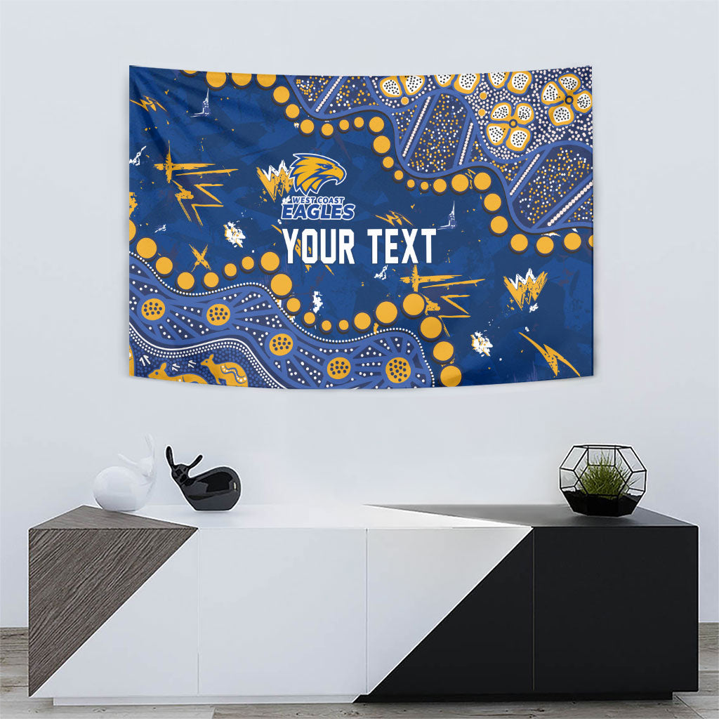 Personalized West Coast Eagles Tapestry Aboriginal Pattern with Graffiti Style