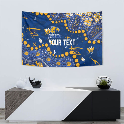 Personalized West Coast Eagles Tapestry Aboriginal Pattern with Graffiti Style