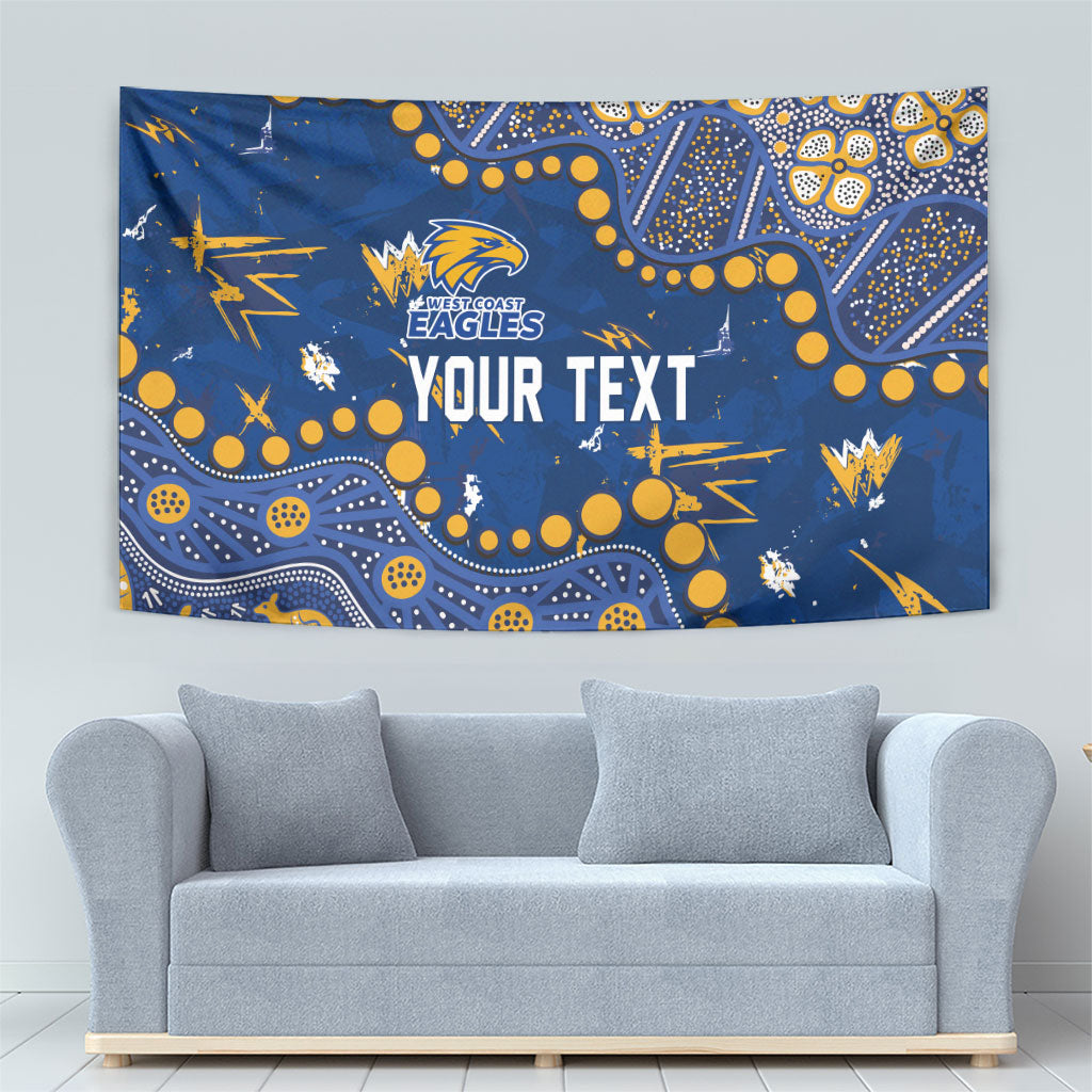 Personalized West Coast Eagles Tapestry Aboriginal Pattern with Graffiti Style