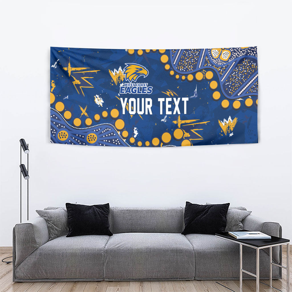 Personalized West Coast Eagles Tapestry Aboriginal Pattern with Graffiti Style