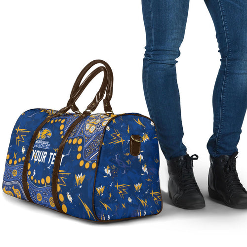 Personalized West Coast Eagles Travel Bag Aboriginal Pattern with Graffiti Style