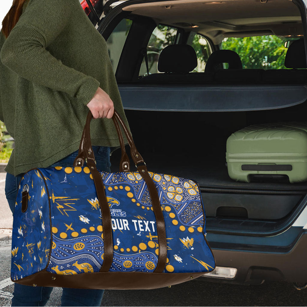 Personalized West Coast Eagles Travel Bag Aboriginal Pattern with Graffiti Style