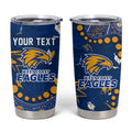 Personalized West Coast Eagles Tumbler Cup Aboriginal Pattern with Graffiti Style