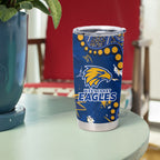 Personalized West Coast Eagles Tumbler Cup Aboriginal Pattern with Graffiti Style