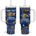 Personalized West Coast Eagles Tumbler With Handle Aboriginal Pattern with Graffiti Style