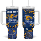 Personalized West Coast Eagles Tumbler With Handle Aboriginal Pattern with Graffiti Style
