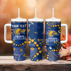Personalized West Coast Eagles Tumbler With Handle Aboriginal Pattern with Graffiti Style