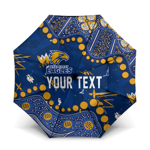 Personalized West Coast Eagles Umbrella Aboriginal Pattern with Graffiti Style