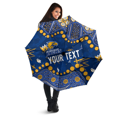 Personalized West Coast Eagles Umbrella Aboriginal Pattern with Graffiti Style
