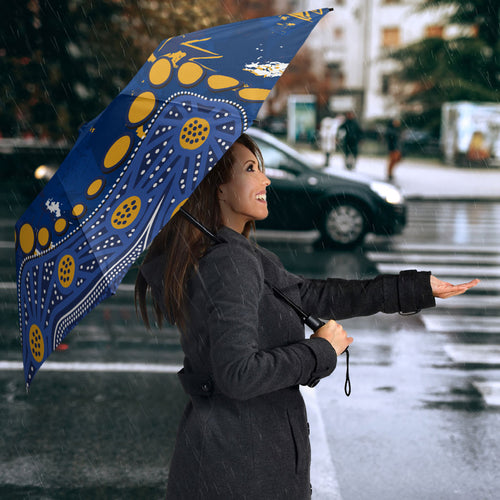 Personalized West Coast Eagles Umbrella Aboriginal Pattern with Graffiti Style