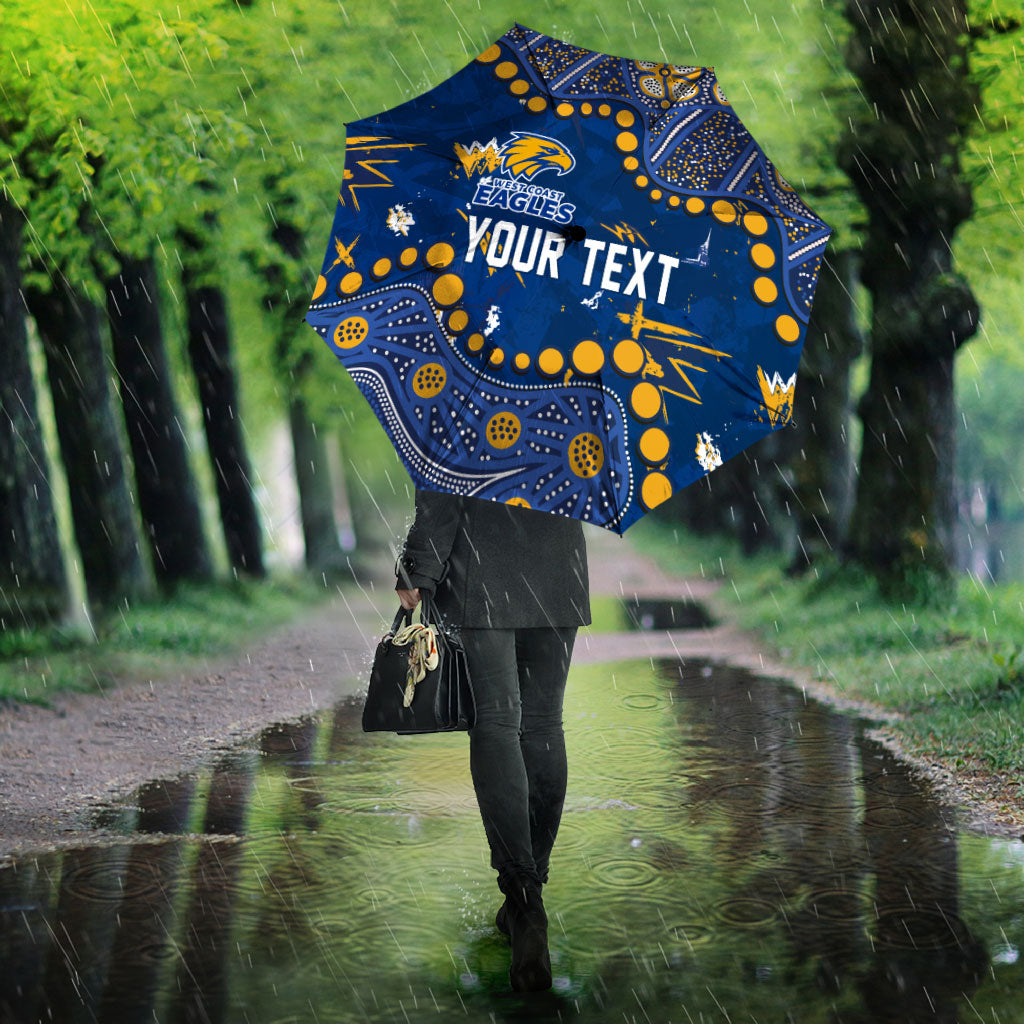 Personalized West Coast Eagles Umbrella Aboriginal Pattern with Graffiti Style