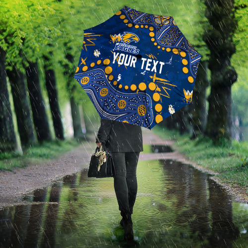 Personalized West Coast Eagles Umbrella Aboriginal Pattern with Graffiti Style