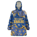 Personalized West Coast Eagles Wearable Blanket Hoodie Aboriginal Pattern with Graffiti Style