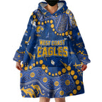 Personalized West Coast Eagles Wearable Blanket Hoodie Aboriginal Pattern with Graffiti Style