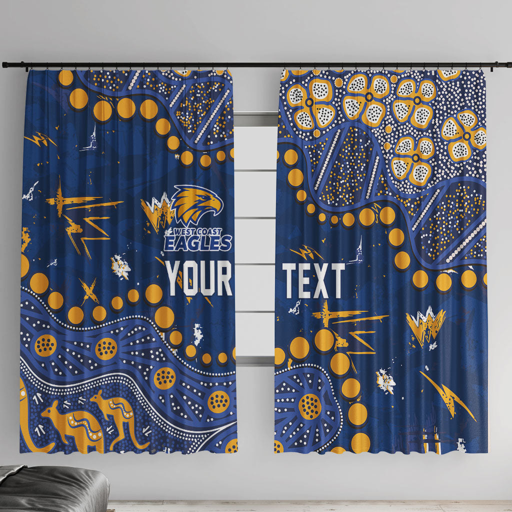 Personalized West Coast Eagles Window Curtain Aboriginal Pattern with Graffiti Style