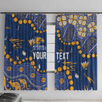Personalized West Coast Eagles Window Curtain Aboriginal Pattern with Graffiti Style