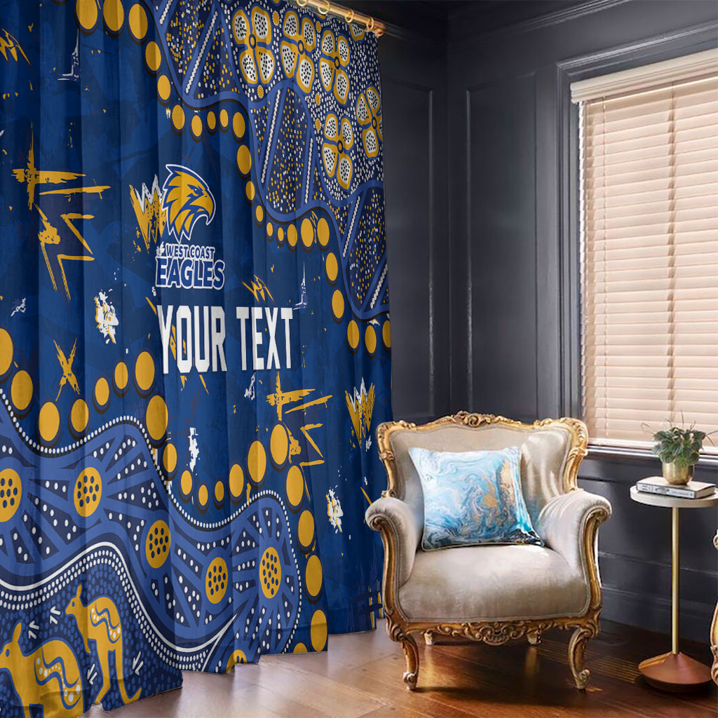 Personalized West Coast Eagles Window Curtain Aboriginal Pattern with Graffiti Style