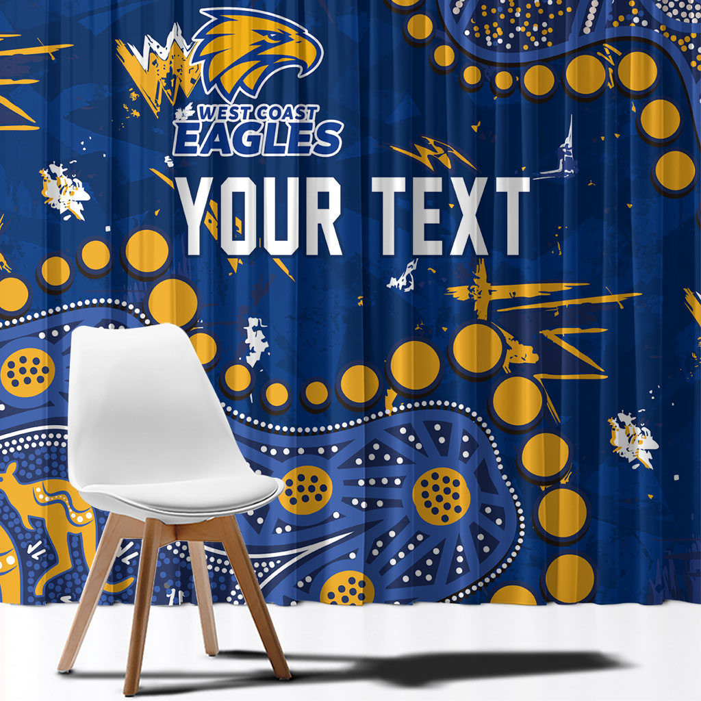 Personalized West Coast Eagles Window Curtain Aboriginal Pattern with Graffiti Style