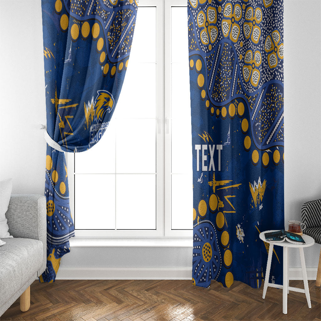 Personalized West Coast Eagles Window Curtain Aboriginal Pattern with Graffiti Style